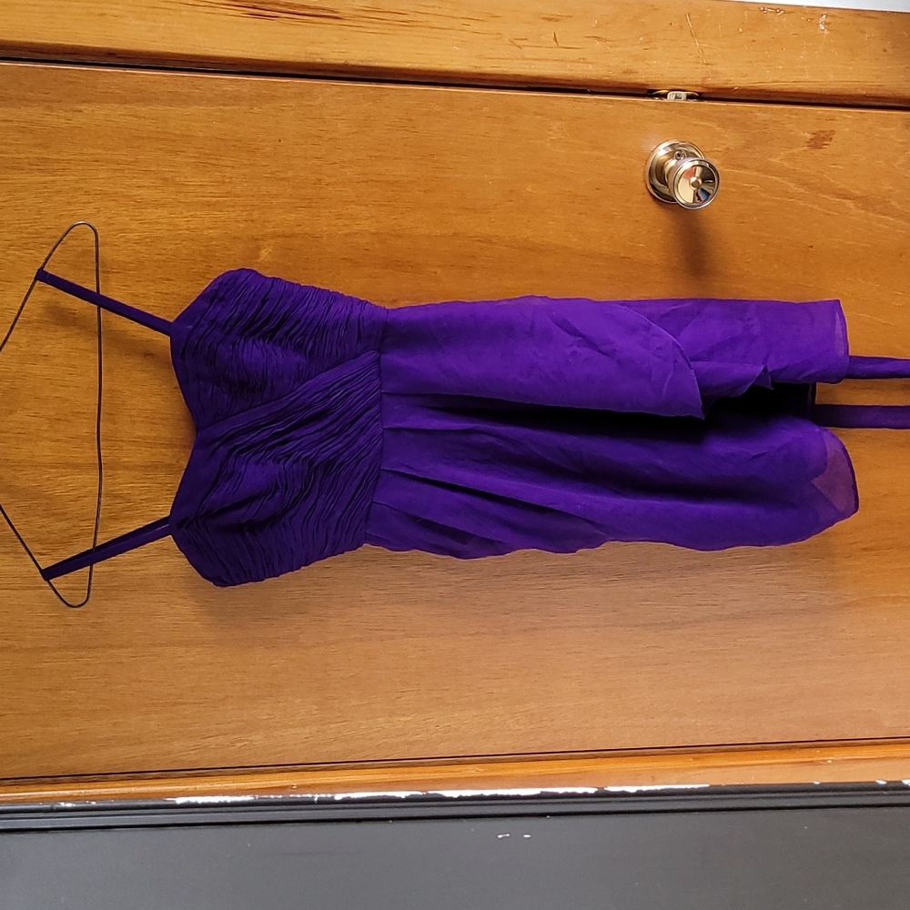 Purple JCrew silk dress siz 0